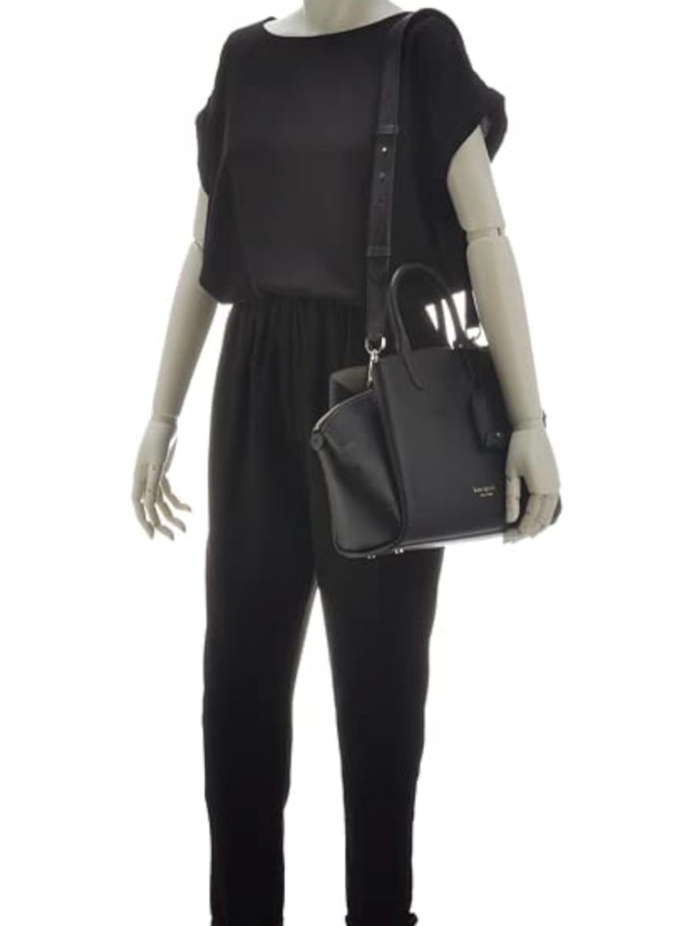 Kate Spade Medium Satchel 2Way Handbag Black New - Picture 6 of 14
